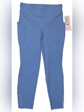 NWT•LULULEMON•SIZE 12•FAST & FREE HIGH RISE 25” TIGHT W/ POCKETS•SERENE BLUE